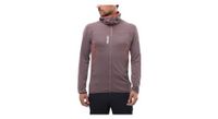 sudadera polar millet fusion grid hoodie marron para hombre