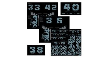Kit pegatinas fox racing shox horquilla y amortiguador tormenta azul