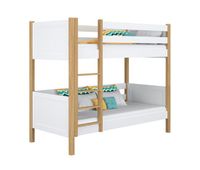 litera de madera n02 blanco  roble