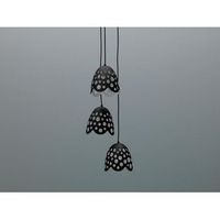 lampara colgante de metal negro bells