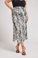 yours london falda blanca y negra estampado de serpiente mujer curvy y tallas grandes yours london