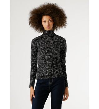 Pepe Jeans para mujer. PL5000094 Camiseta Bibi negro (XS), Casual, Algodón, Manga larga