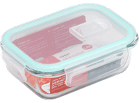 tupper - cmp paris kae1474 vidrio borosilicatado 350 ml apto para horno microondas congelador y lavavajillas azul transparente