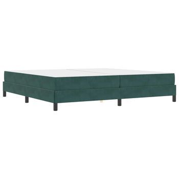 Cama Tapizada 203x200x45 Cm Madera - Verde