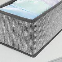 organizador cajones divisores cajas plegables tela no tejida para calcetines gris oscuro  juego de 6