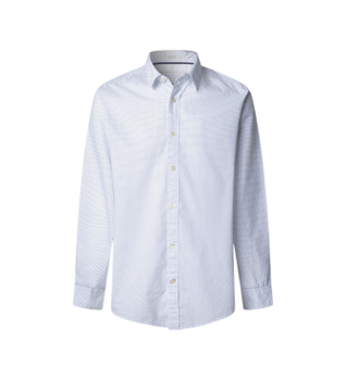 Pepe Jeans para hombre. PM3091191 Camisa Padua blanco (S), Casual, Algodón, Manga larga
