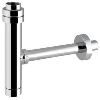 Sifone Moderno D'arredo Per Lavabo Ottone E Abs Modello Minimal - Cromo