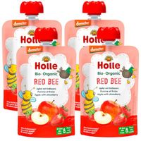holle smoothie red bee manzana y fresa 8m 4x100 gr