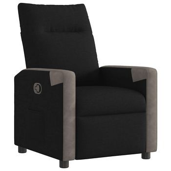 Sillón Reclinable De Tela Negro Cfw572092