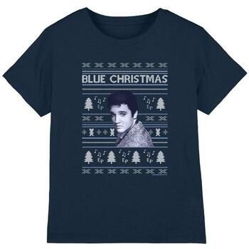 Elvis Presley Camiseta Blue Ugly Christmas para niño