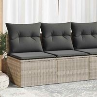 set sofas jardin y cojines 2 uds  juego de muebles de jardin ratan sintetico acacia gris cfw39329