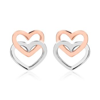 Pendientes de plata 925 bicolor