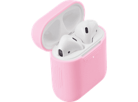 funda estuche de carga auriculares - isy iec-1000 para apple airpods silicona ultrafina 2 mm rosa