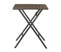 mesa plegable lillestrom exterior metalplastico 62x62x73cm - efecto madera encasa