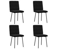 vidaxl sillas de comedor 4 unidades terciopelo negro