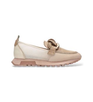 Hispanitas para mujer. SHV264834 Zapatillas Oregon marrón (37), Piel, Beige, Plano, 1 a 3cm, Ninguno, Casual