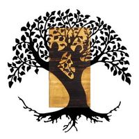 decoracion pared de madera monument arbol nogal negro 89x3x90 cm