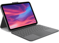 funda con teclado - logitech combo touch para ipad 10 generacion y a16 cuatro modos de uso teclas acceso directo teclado retroiluminado gris