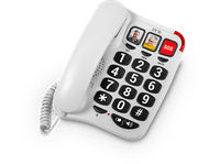 telefono - spc comfort numbers 2 fijo analogo para mayores teclas grandes audifonos blanco