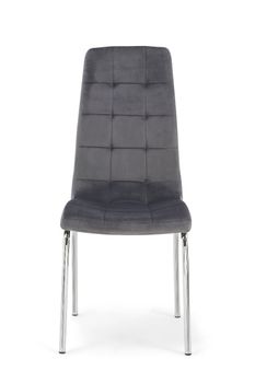 Calgary Grey Velvet Dining Chairs - Grey