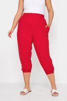 yours joggers capri rojos mujer curvy y tallas grandes yours
