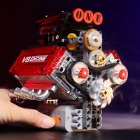 modelo de ladrillo de simulacion motorizado con motor v8 bloques de construccion electricos piezas tecnicas para autos juguetes creativos regalos para adultos