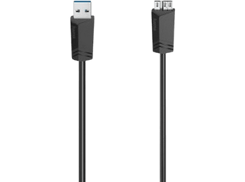 Cable USB a micro - Hama 00200626, De MicroUSB USB-A, 0.75 m, 3.0, Negro