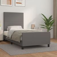 cama individual  cama de adulto  estructura de cama sin colchon cuero sintetico gris 90x200 cm cfw339127