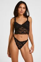 hunkemoller tanga de corte alto aveline negro