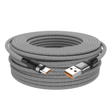 Cable de extensión trenzado MC-S017 6A USB-A a Tipo C de carga rápida y transmisión de datos con núcleo de cobre de 1M /