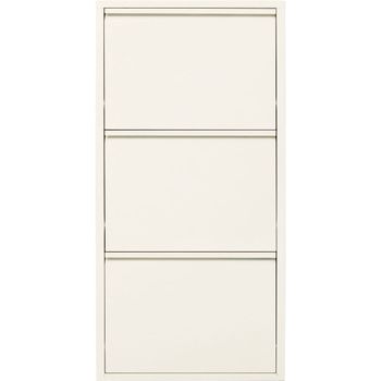 Zapatero de 3 compartimentos crema