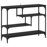 mesa consola roble negro 100 x 30 x 75 cm madera de ingenieria vidaxl