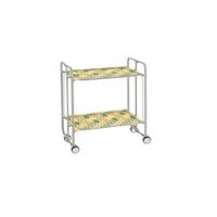 carrito auxiliar plegable bauhaus con ruedas r armazon metalico gris 2 niveles 4 posiciones ajustables90