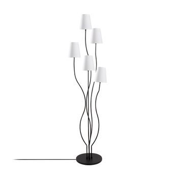 Lámpara De Pie Bonibon-13234 Blanco Negro Metal Tela 44x44x160 Cm