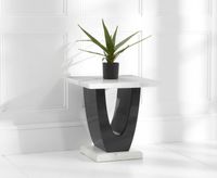 raphael white marble side table