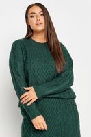 yours jersey de punto verde de ochos y rombos mujer curvy y tallas grandes yours