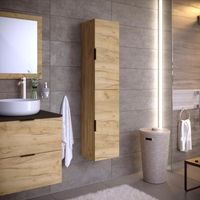 columna de bano lyo 2 puertas 140x30x27 cm roble t-bath