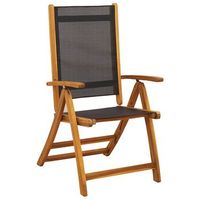 pack 4 uds sillas de jardin  silla de exterior  sillon plegables madera maciza acacia textileno