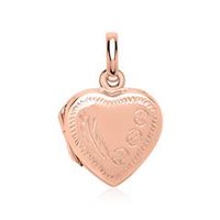 adorno medallon corazon plata 925 oro rosa