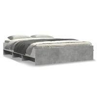 cama de matrimonio  cama de adulto  estructura de cama madera de ingenieria gris hormigon 150x200cm