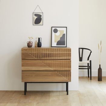Cómoda de teca maciza 95 cm