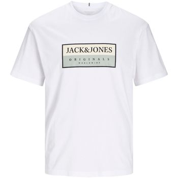 Jack & Jones Camiseta 12262492 JORFREDERIKSBERG BOX TEE SS C.N SN BRIGHT WHITE para hombre