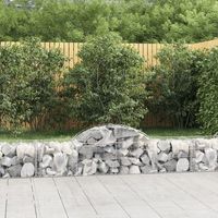 cestas de gaviones 4 piezas  gavion para piedras  gavion decorativo forma de arco hierro 200x50x4060 cm cfw978072