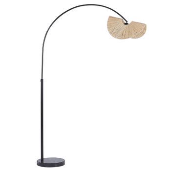 Lámpara De Pie De Diseño Natural Hecha De Papel Color Beige Estilo Boho Herron