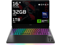 portatil gaming - hp omen max 16-ah0041ns 16 wqxga intel core ultra 9 275hx 32 gb ram 1 tb ssd geforce rtx 5070 ti sin sistema operativo