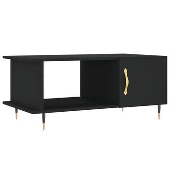 Mesa De Café - Mesa De Centro Madera Contrachapada Negro 90x50x40 Cm