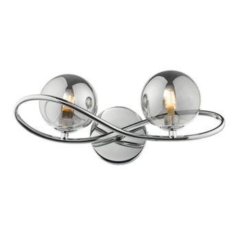 Aplique metal y vidrio  16 cm