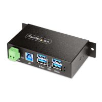 hub usb industrial startech 4 puertos gestionado 5gbps caja metalica montaje dinpared esd