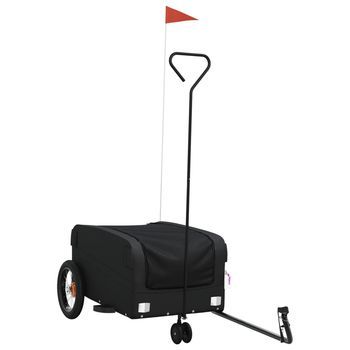 Remolque Para Bicicleta Hierro Negro 30 Kg Vidaxl