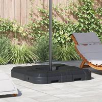 set de base para paraguas de 2 piezas  110kg de arena o 70kg de agua v1224 unico  negro